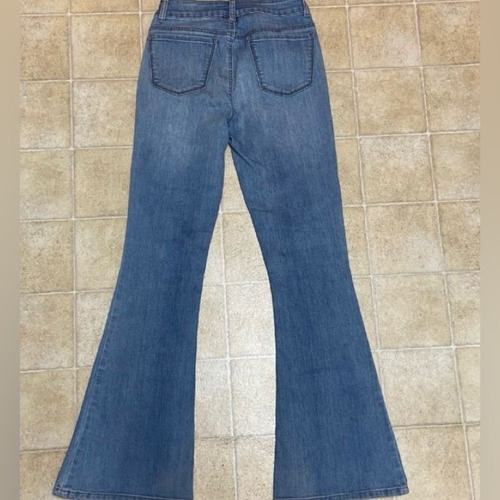 Vintage Mudd Blue Flare Wide Leg Jeans Size 7